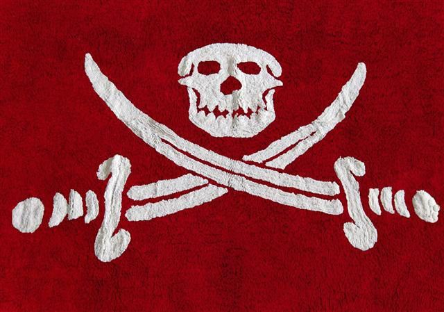 Alfombra Bandera Pirata 100% algodon lavables en lavadoras colores varios